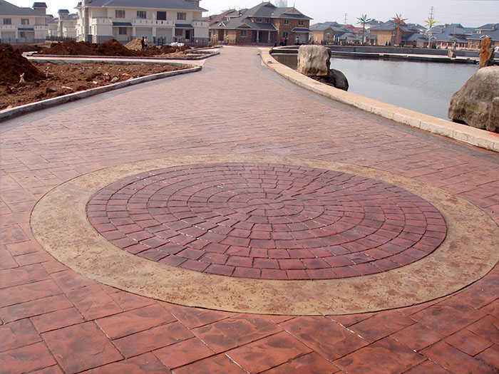 彩色压模地坪