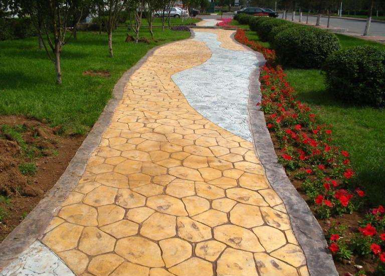 彩色压印地坪