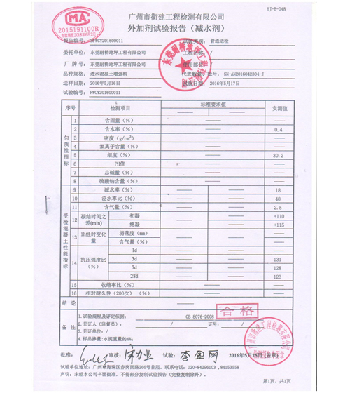 材料检测报告
